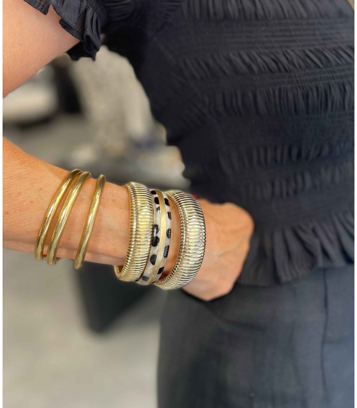 Bracelet maille souple - Acier inoxydable - Largeur 2 cm