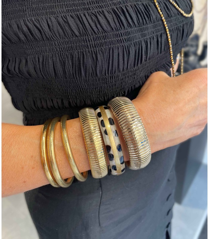 Bracelet maille souple - Acier inoxydable - Largeur 2 cm