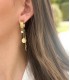Boucles d'oreilles créoles et pampilles - Acier inoxydable