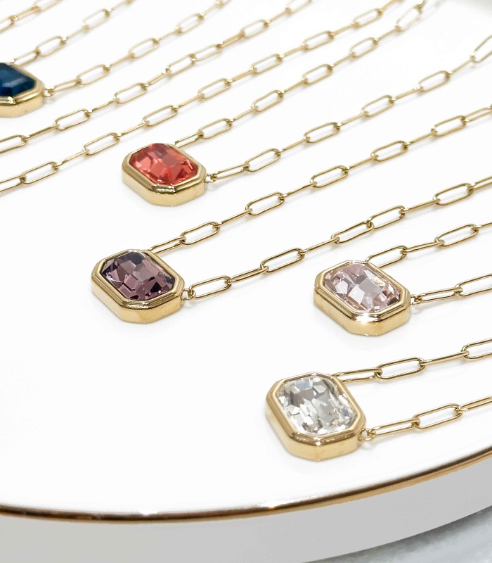 Collier en cristal K9 - 7 déclinaisons - Acier inoxydable 316L