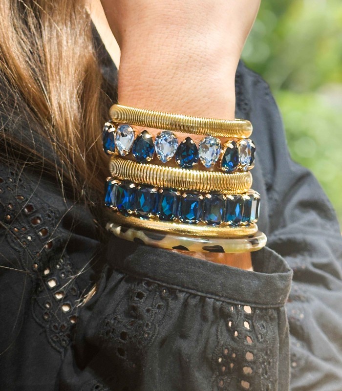 Bracelet en cristal K9 de haute qualité - Jaune - Forme goutte