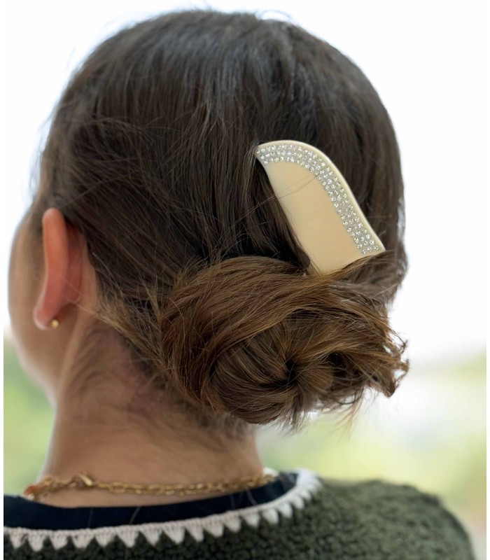 peigne cheveux - pique pic chignon - strass - zircon - coiffure - grossiste - actuel diffusion