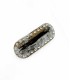 pince à cheveux plate - barrette -  ovale - strass - zircon - coiffure - grossiste - actuel diffusion
