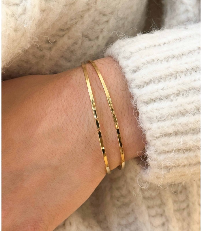 Double jonc - doré - bracelet - grossiste - promo - petit prix