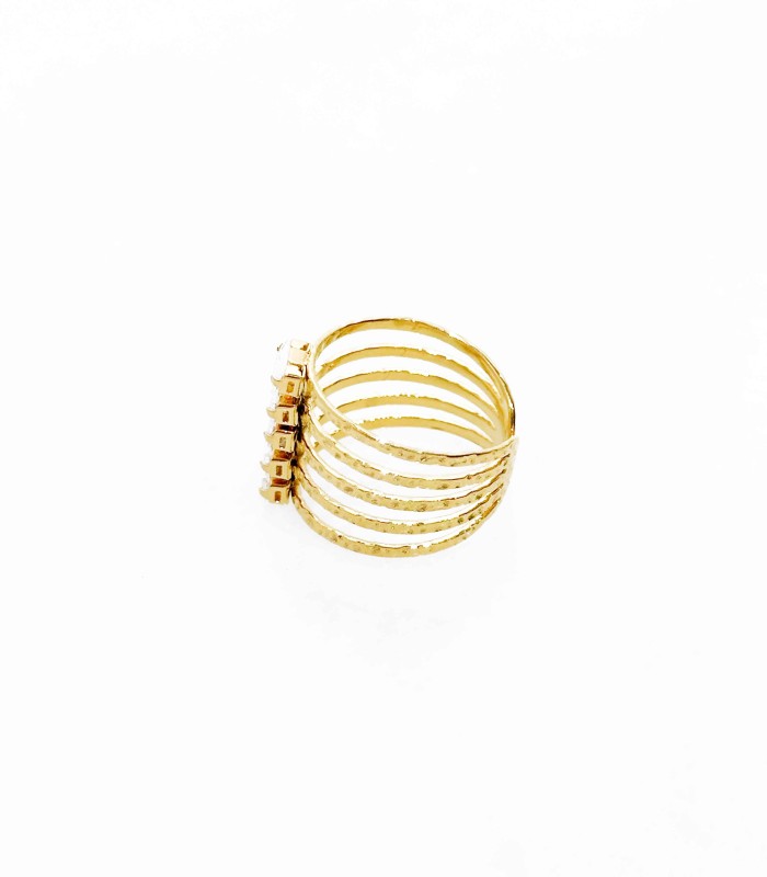 Bague multirangs zirconium - Acier inoxydable 316L