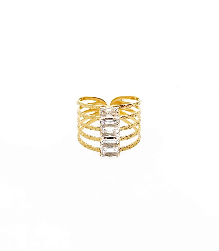 Bague multirangs zirconium - Acier inoxydable 316L