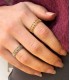 Bague - laiton - large  - doré - petit prix - promo - grossiste