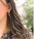Boucles d'oreilles créoles pampilles - Acier inoxydable 316L