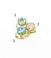 Bague cristal en verre teinté