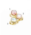 Bague cristal en verre teinté