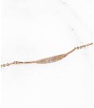 Bracelet en laiton rosé avec strass