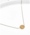 Collier fil fin avec pierre orangée