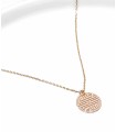 Collier pendentif rond - Laiton rosé