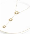 Collier 3 soleils - Forme Y  - Acier inoxydable