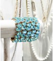 Bracelet en cristal K9 de haute qualité - Turquoise - Forme goutte