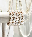 Bracelet en cristal K9 de haute qualité - Blanc Effet Craquelé - Forme goutte