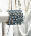 Bracelet en cristal K9 de haute qualité - Bleu Gris - Forme goutte