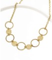 Collier à maillons ronds texturés - Acier inoxydable