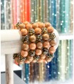 Bracelet résine 14 mm - Modèle couleur Léopard, orange et marron