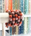 Bracelet résine 14 mm - Modèle couleur Cuivré, Léopard et Vieux Rose