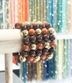 Bracelet résine 14 mm - Modèle couleur Marron, cuivré et doré