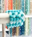 Bracelet résine 14 mm - Modèle couleur bleu et bleu holographique