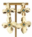 Boucles d'oreilles fleur - Laiton