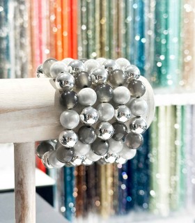 Bracelet sur élastique, perles en résine 14mm - 30 couleurs - Actuel diffusion - Grossiste et créateur de bijoux