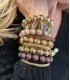 Bracelet sur élastique, perles en résine 14mm - 30 couleurs - Actuel diffusion - Grossiste et créateur de bijoux