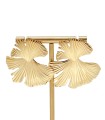 Boucles d'oreilles double feuille Ginkgo - Acier inoxydable 316L