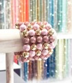 Bracelet résine 14 mm - Modèle couleur Duo de Rose et doré