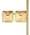 Boucles d'oreilles carrés effet superposés - Acier inoxydable 316L