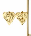Boucles d'oreilles coeurs martelés - Acier inoxydable 316L