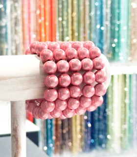 Bracelet sur élastique, perles en résine 14mm - 30 couleurs - Actuel diffusion - Grossiste et créateur de bijoux