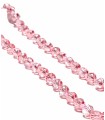 Sautoir perles long rose