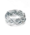 Bracelet Bouddhiste véritable Manchette Ultra Large - Silver