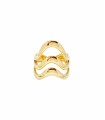 Bague multirangs effet vagues - Acier inoxydable