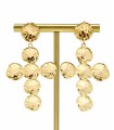 Boucles d'oreilles croix martelée - Acier inoxydable 316L