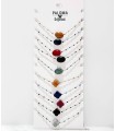Lot de 10 bracelets - 2 formes et 5 couleurs - Laiton