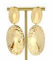 Boucles d'oreilles imposantes lisses et martelées - Acier inoxydable 316L
