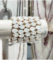 Bracelet en cristal K9 de haute qualité - Blanc Nacré - Forme goutte