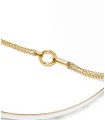 Bracelet anneau et strass en acier 316L
