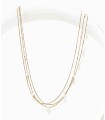 Collier triple chaînes et perles - Acier inoxydable 316L