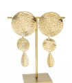 Boucles d'oreilles longues martelées - Acier inoxydable 316L