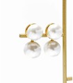 Boucles d'oreilles doubles perles - Acier inoxydable 316L