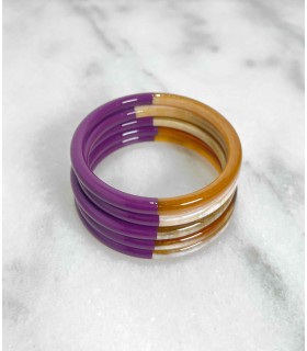 Bracelet Violet en corne véritable