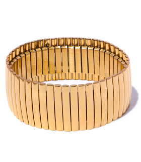 Bracelet Manchette Maille Doré – Acier inoxydable 316L