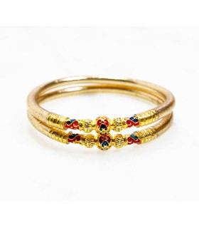 Bracelet Bouddhiste BLUE SUKHOTHAI MANTRA véritable - Champagne