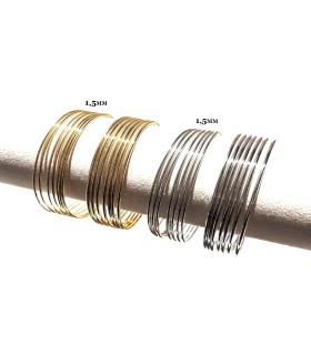 Joncs Semainier Acier Inoxydable Doré & Rhodié – Grossiste Bijoux