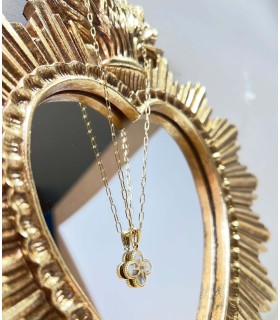 Collier Pendentif Trèfle en acier inoxydable 316L – Doré & Rhodié